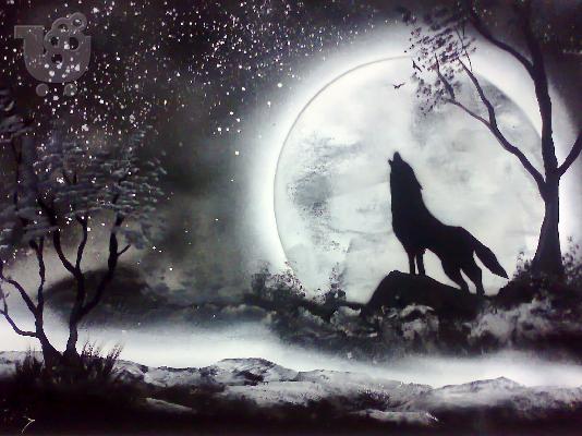 PoulaTo: Spray paint art wolf by YannisArt
